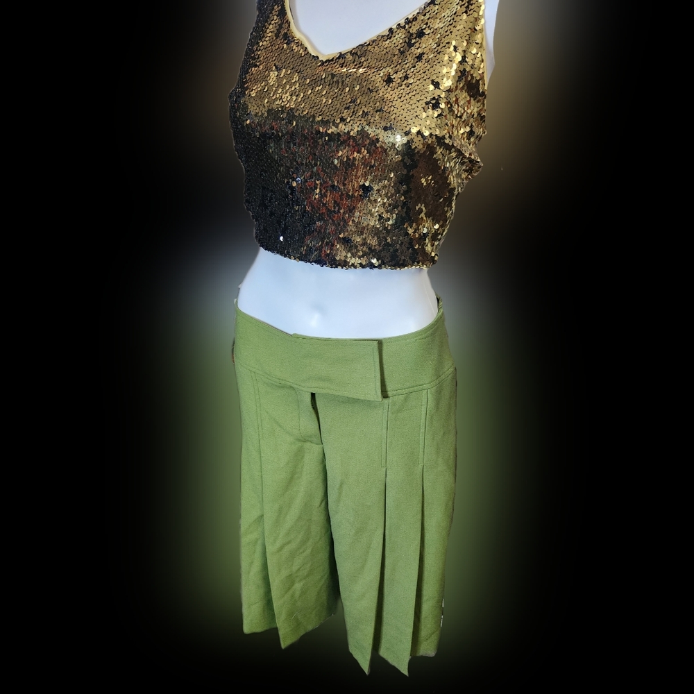 Vintage Dolce & Gabbana culottes / pants NWT olive green size 42